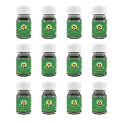 น้ำมันเขียวเสลดพังพอน แม่กุหลาบ ขนาด 3 cc 12 ขวด
